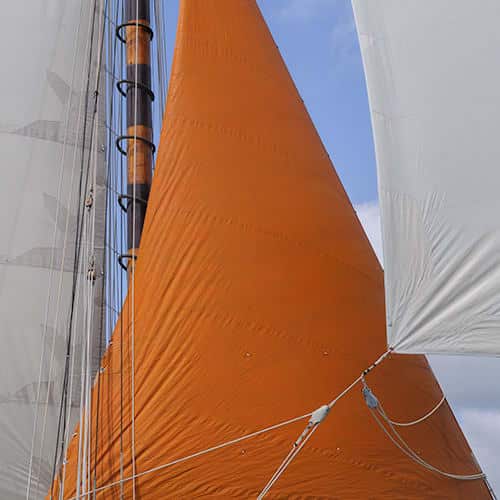 Détail de voiles traditionnelles