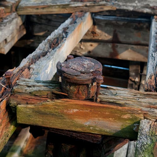 Membrure d'un bateau ancien