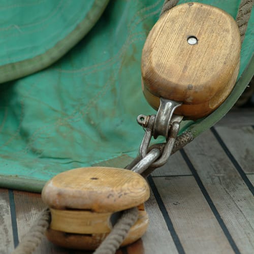 Poulies en bois