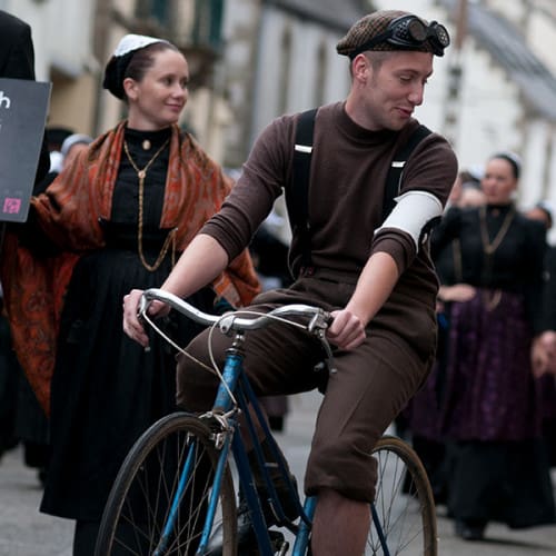 Cycliste du cercle celtique de Mur-de-Bretagne